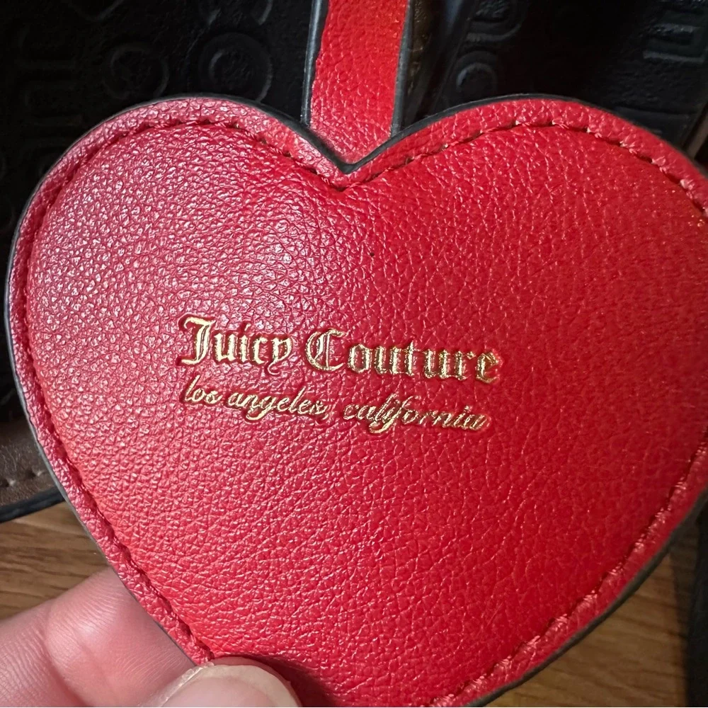 Women’s Juicy Couture‎ Black and Leopard Crossbody Satchel Purse Bag - Picture 12 of 13